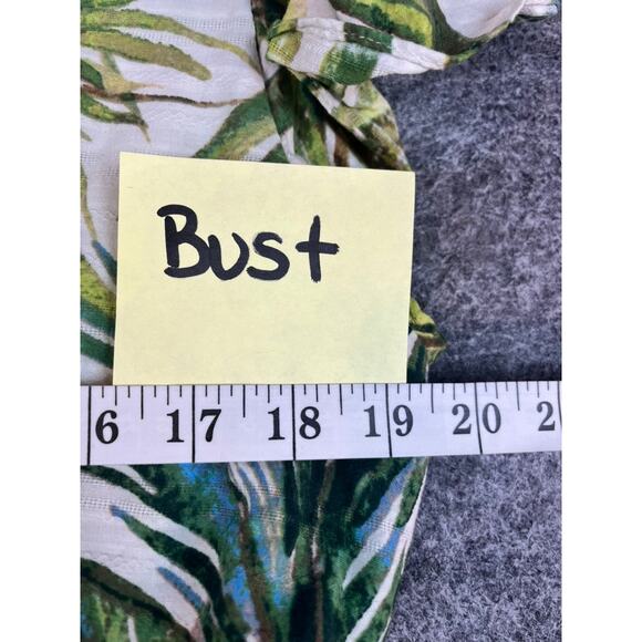 Taylor Tropical Leaf Maxi Dress Size 14 Resortwear Coastal Vibes Boho Chic - Picture 13 of 13